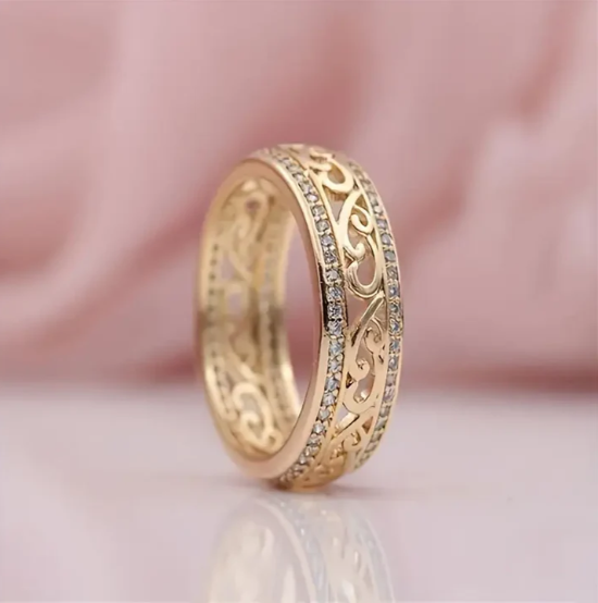 Maria™ | Anello in oro chiaro